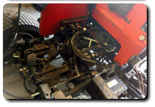 Repairs to large golf course mower